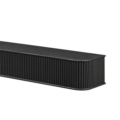 Alfama 72-in Reed Mantel Shelf Sable Stain