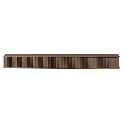 Alfama 72-in Reed Mantel Shelf Umber Stain