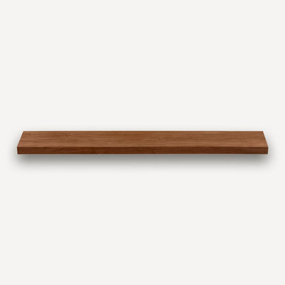 Alma 36-in Walnut Floating Shelf - Matte Clear