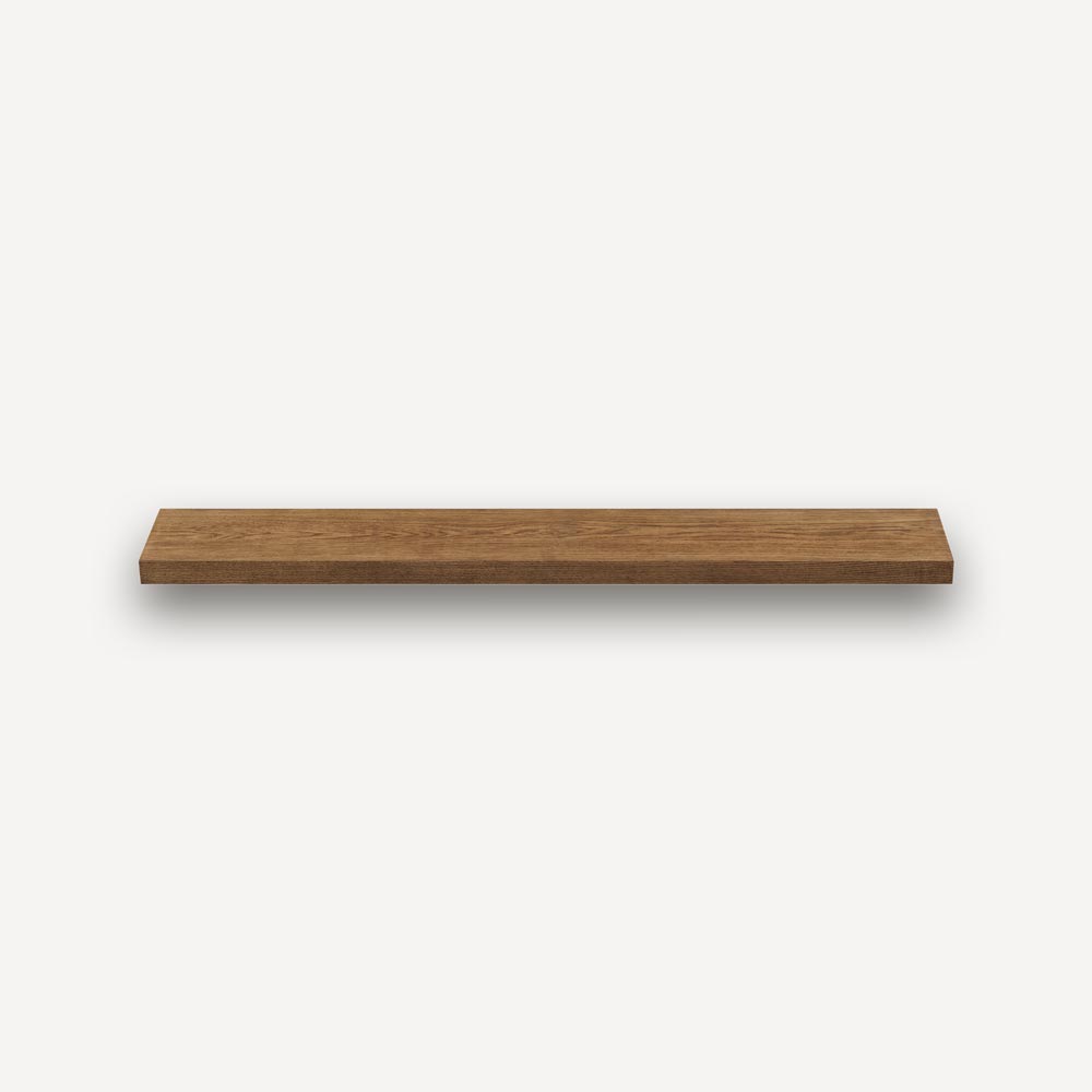 Alma 36-in White Oak Floating Shelf - Burnished Walnut Stain
