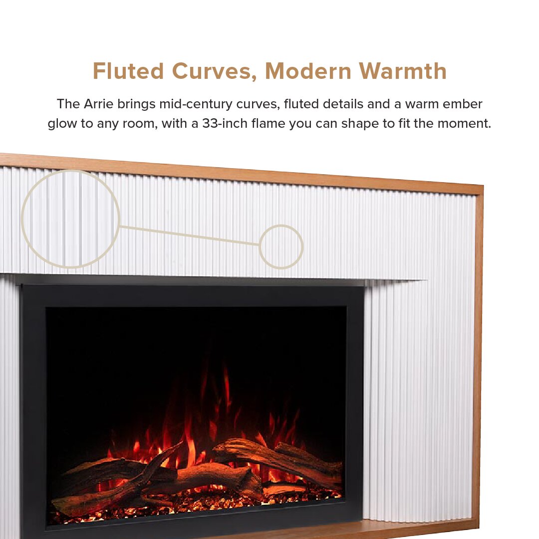 Arrie Fluted Mantel & 33" Firebox