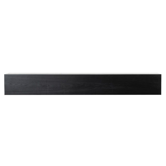 Boone 72-in Wood Mantel Shelf - Black Paint