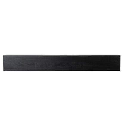 Boone 72-in Wood Mantel Shelf - Black Paint