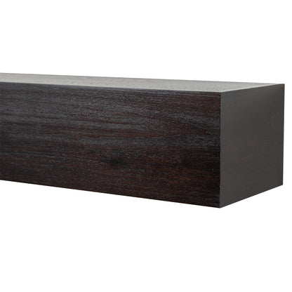 Boone 72-in Wood Mantel Shelf - Chocolate Stain
