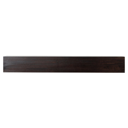 Boone 72-in Wood Mantel Shelf - Chocolate Stain