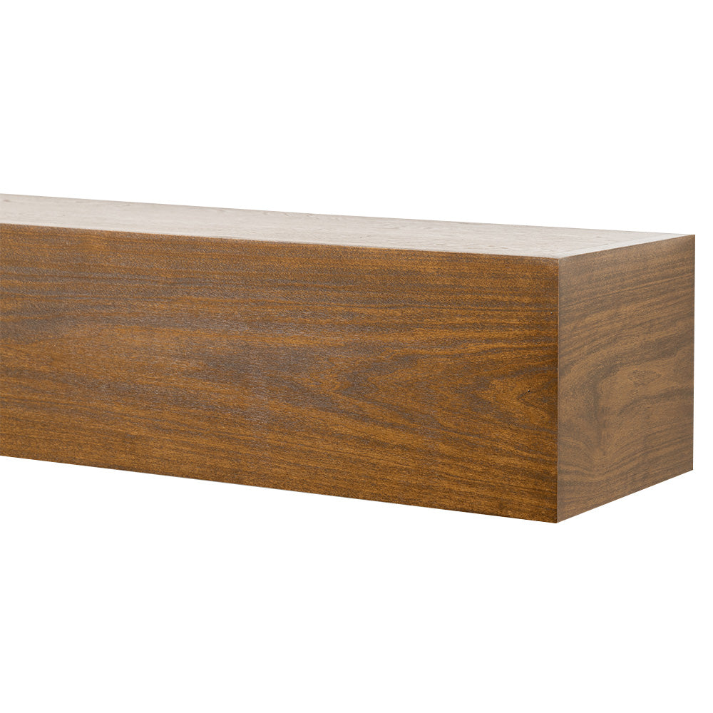 Boone 72-in Wood Mantel Shelf - Ginger Stain