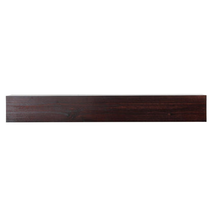 Boone 72-in Wood Mantel Shelf - Red Mahogany Stain