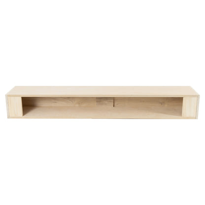 Boone 72-in Wood Mantel Shelf - Back View