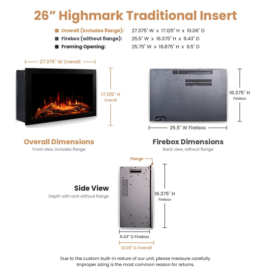 Highmark Traditional Built-in Electric Fireplace