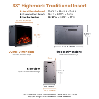 Highmark Traditional Built-in Electric Fireplace