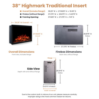 Highmark Traditional Built-in Electric Fireplace