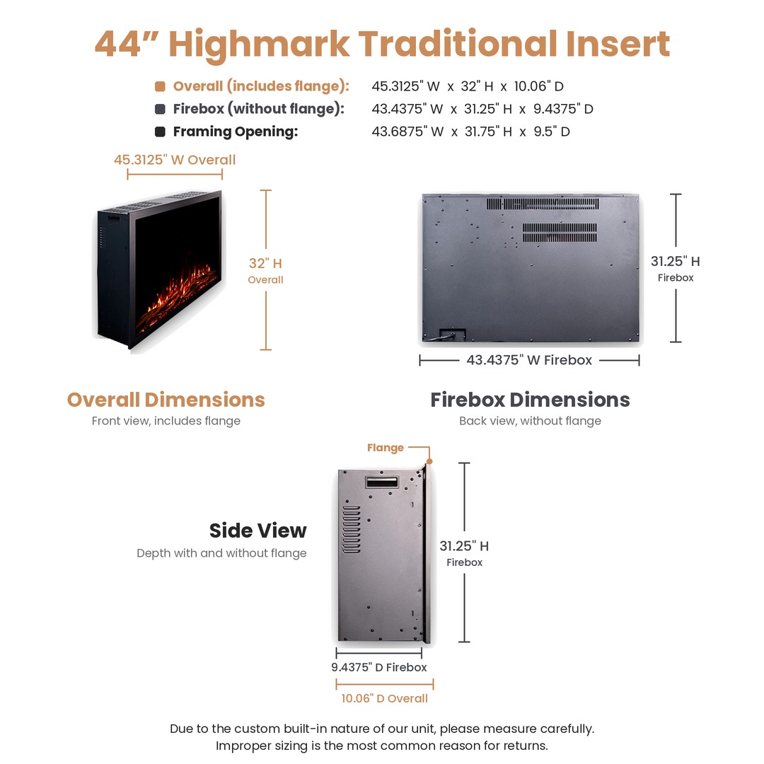 Highmark Traditional Built-in Electric Fireplace