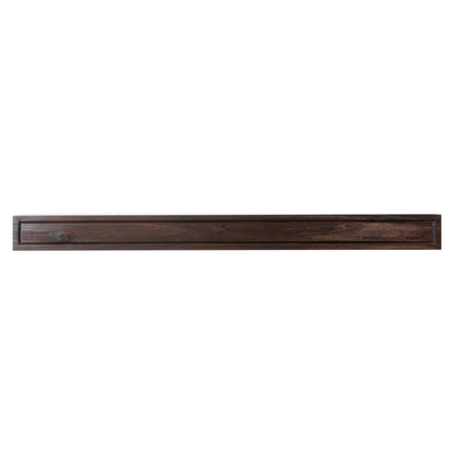 Lotta 72-in Wood Mantel Shelf - Chocolate Stain