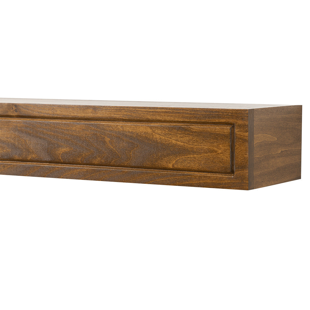 Lotta 72-in Wood Mantel Shelf - Ginger Stain