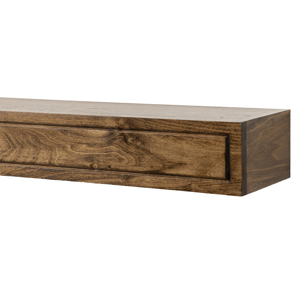 Lotta 72-in Wood Mantel Shelf - Provincial Stain