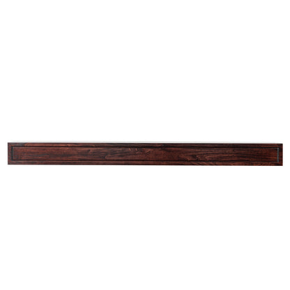 Lotta 72-in Wood Mantel Shelf - Red Mahogany Stain
