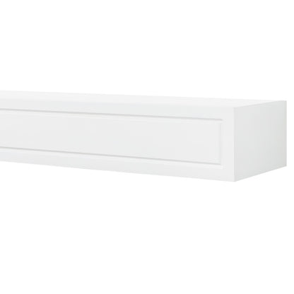 Lotta 72-in Wood Mantel Shelf - White Paint