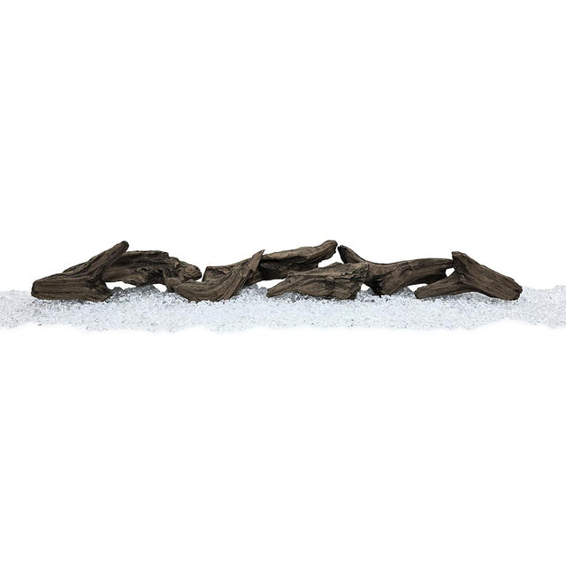 Driftwood Log Accessory Kit for 50" Skyline Wall Mount & Highmark - Logs and Crystals