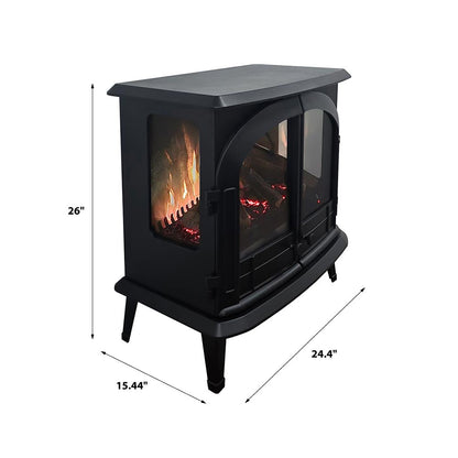 Modern Ember 26-in Freestanding Electric Stove in Black ME-26-BLK Dimensions