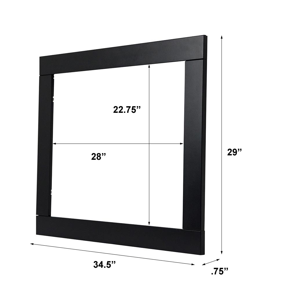 Modern Ember 28" Trim Kit Dimensions
