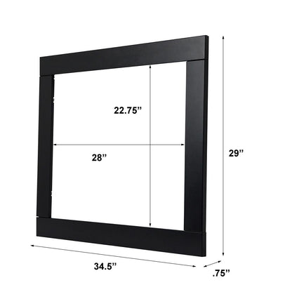 Modern Ember 28" Trim Kit Dimensions