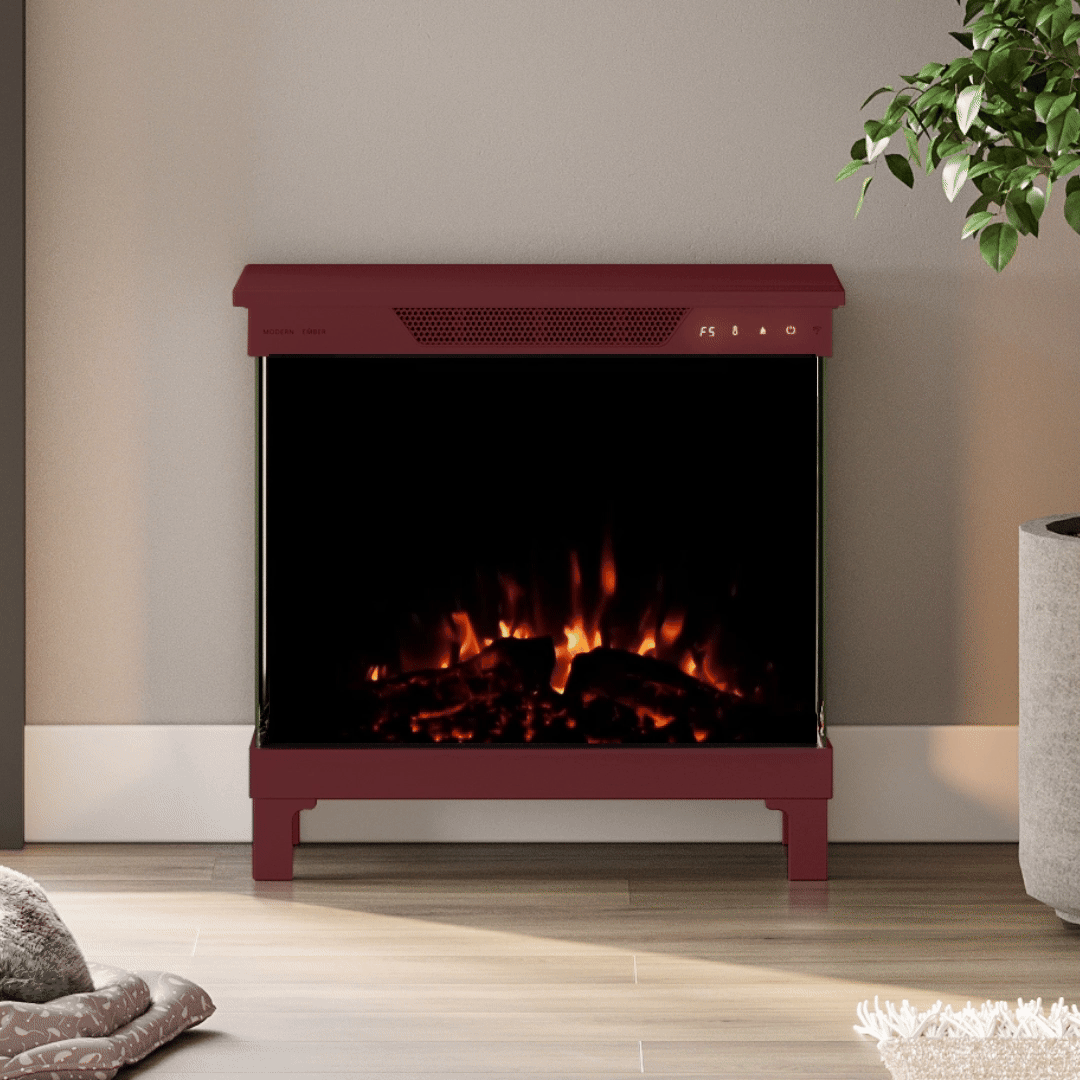 Modern Ember Ruby Red Skyline Stove