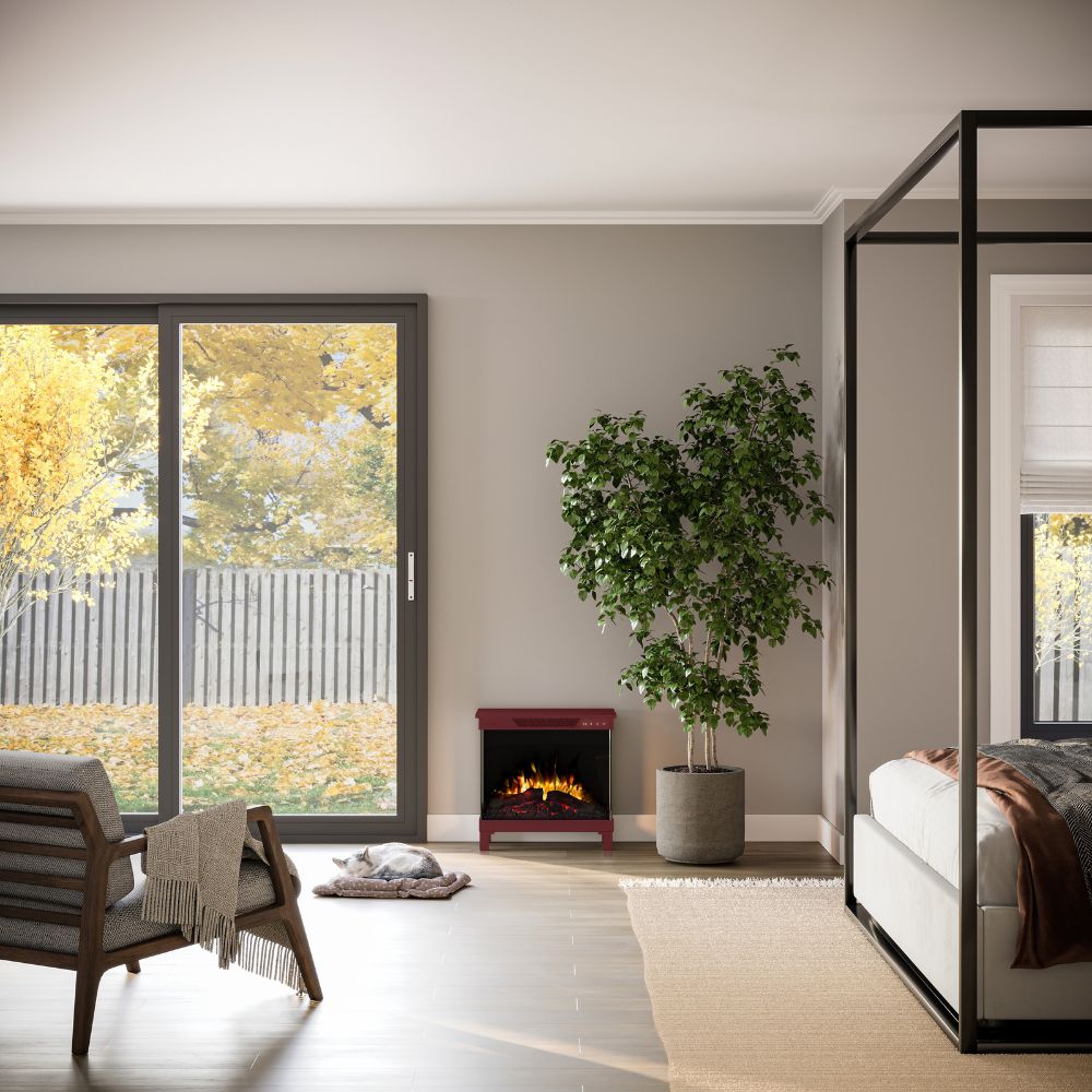 Modern Ember Ruby Red Skyline Stove