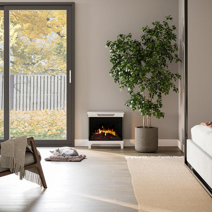 Modern Ember 24-in 3-Sided Freestanding Electric Stove in Taupe Mist ME-24-3SD-TM