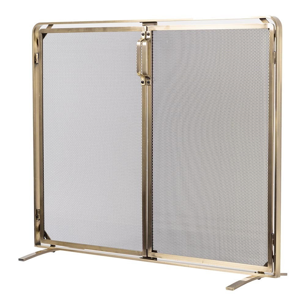 Aalto Fireplace Screen in Aged Brass S18091AB