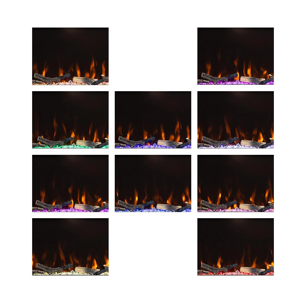Wyman Linear Stone Mantel & 50-in Firebox ME-2408M-STN-50 All Flame Colors