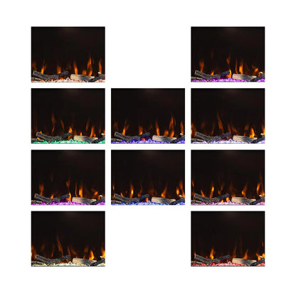 Wyman Linear Stone Mantel & 50-in Firebox ME-2408M-STN-50 All Flame Colors
