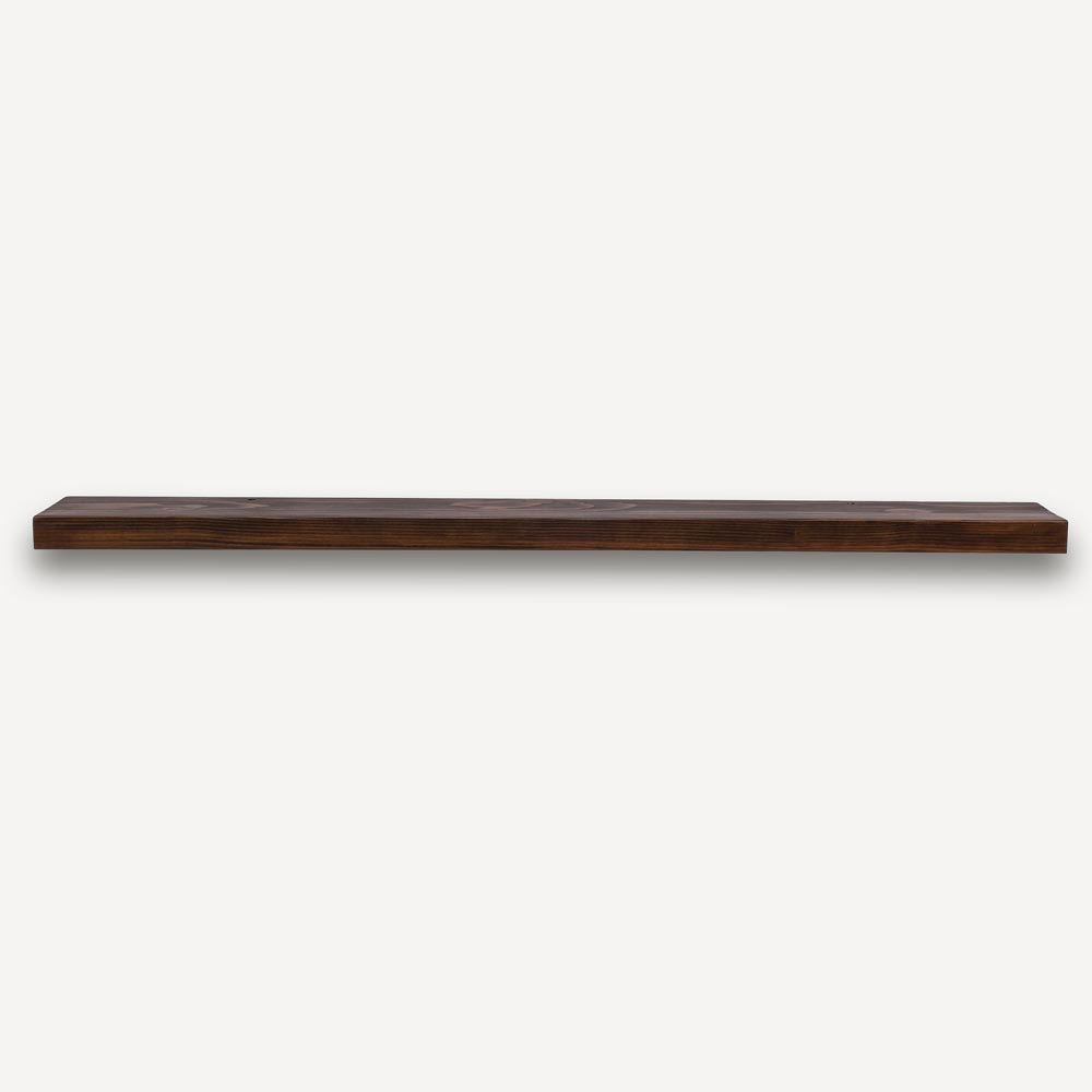 Alma 36-in Pine Floating Shelf - Burnished Walnut Stain