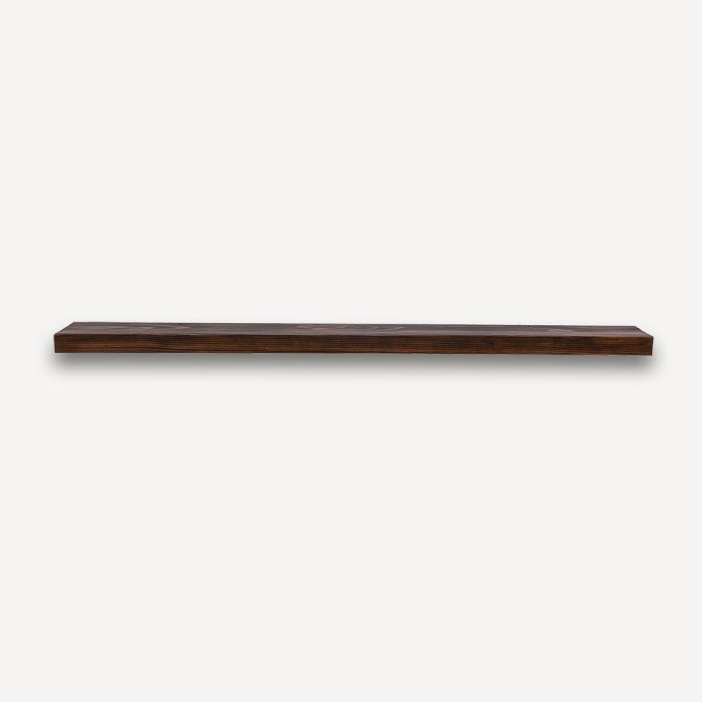 Alma 36-in Pine Floating Shelf - Burnished Walnut Stain