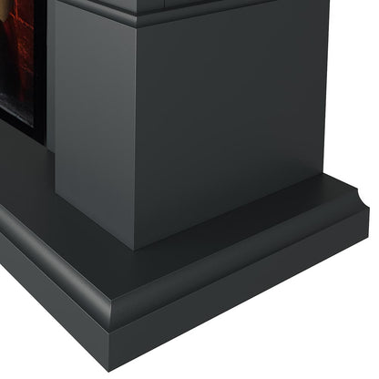 Modern Ember Augustine Black Electric Fireplace Mantel Package ME-AUG-SBK-28