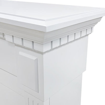 Modern Ember Augustine White Electric Fireplace Mantel Package ME-AUG-WHT-28