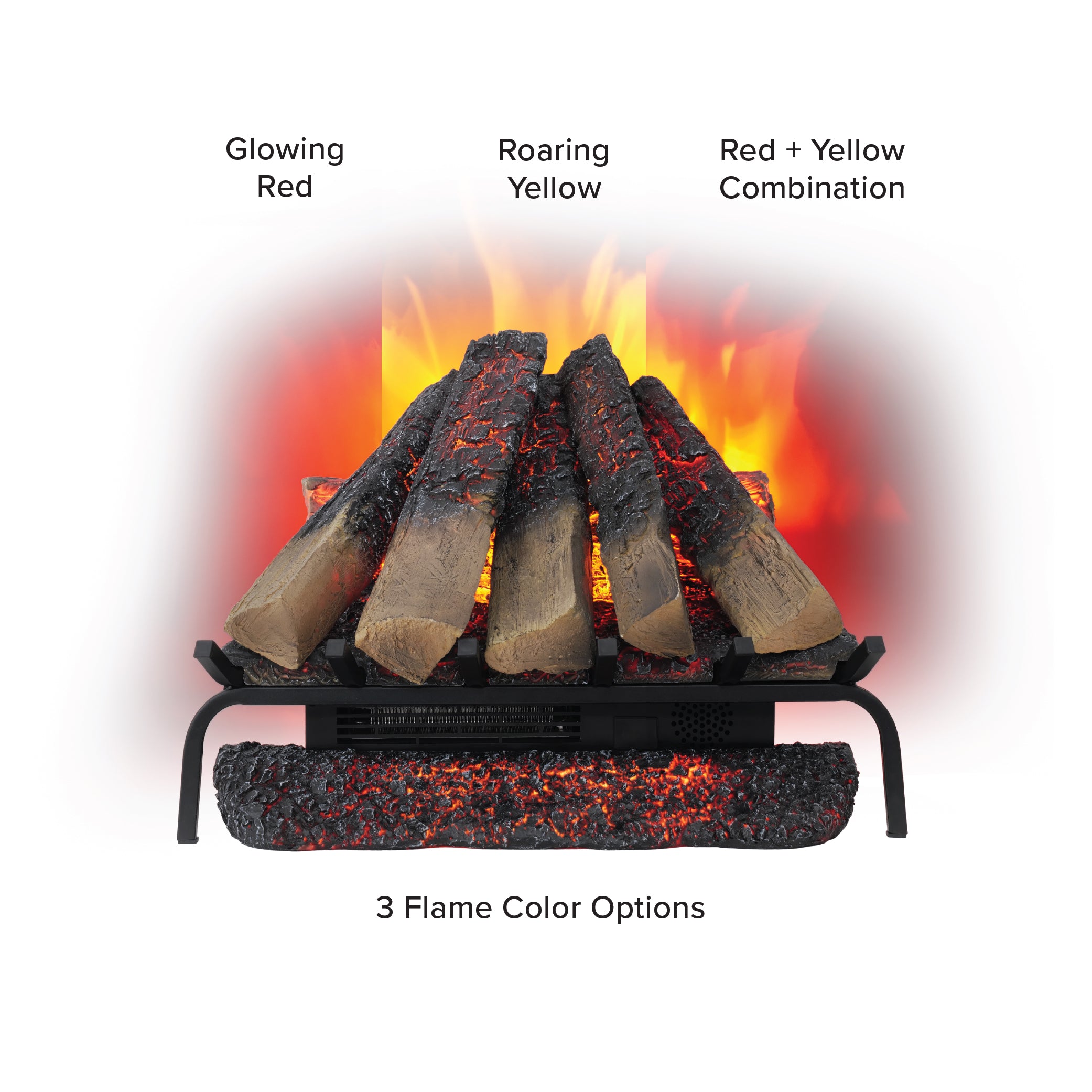 Modern Ember Free Stack Log Set Insert