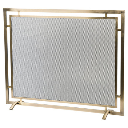 Gatsby Fireplace Screen in Aged Brass S18090AB