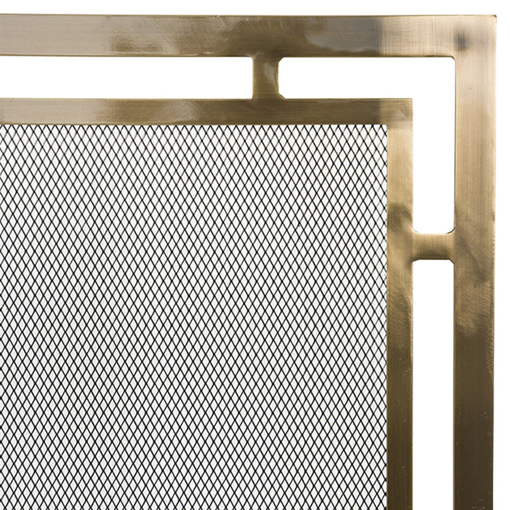 Gatsby Fireplace Screen in Aged Brass S18090AB