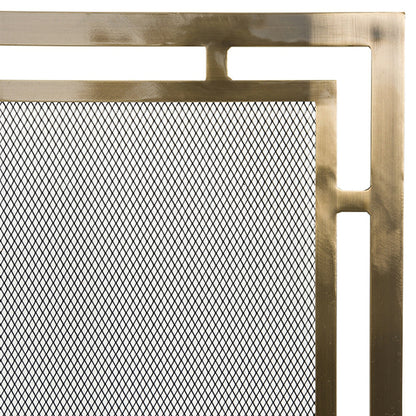 Gatsby Fireplace Screen in Aged Brass S18090AB