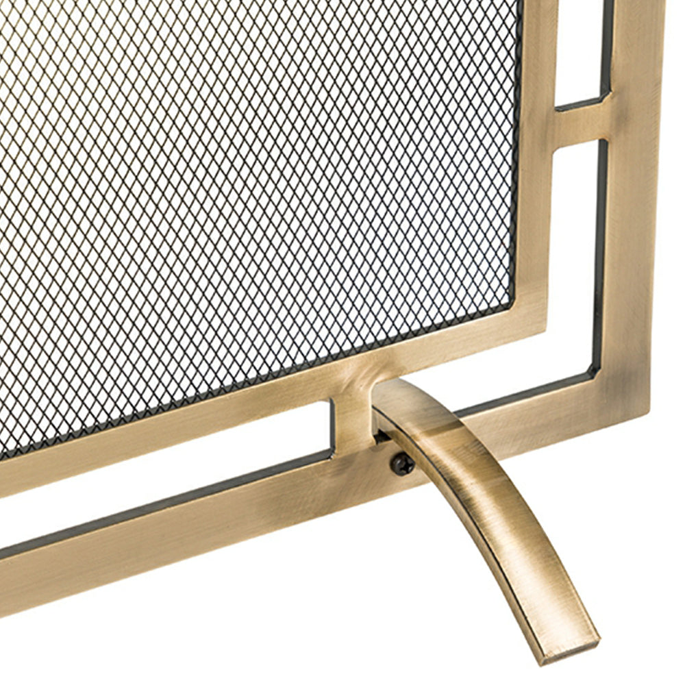 Gatsby Fireplace Screen in Aged Brass S18090AB