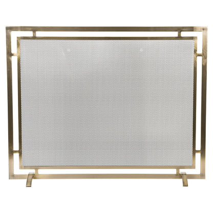 Gatsby Fireplace Screen in Aged Brass S18090AB
