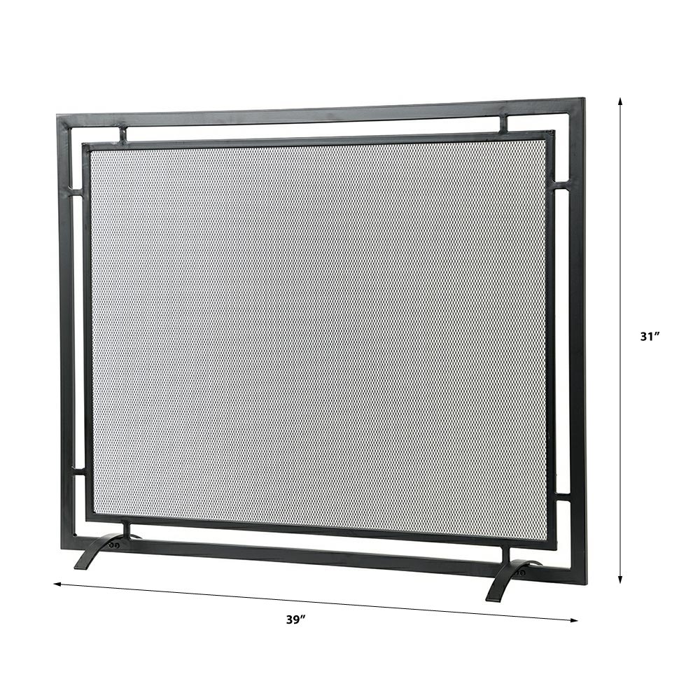Gatsby Fireplace Screen in Black S18090BK
