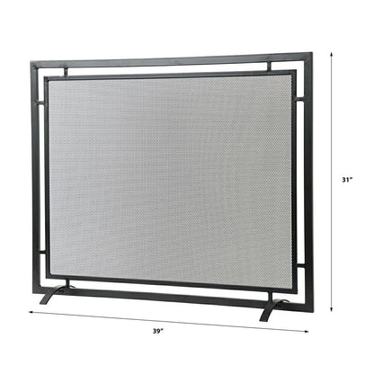 Gatsby Fireplace Screen in Black S18090BK