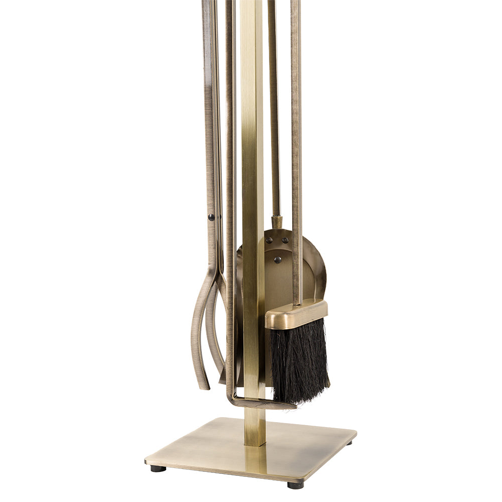 Harriet Fireplace Tool Set in Aged Brass T51521PB