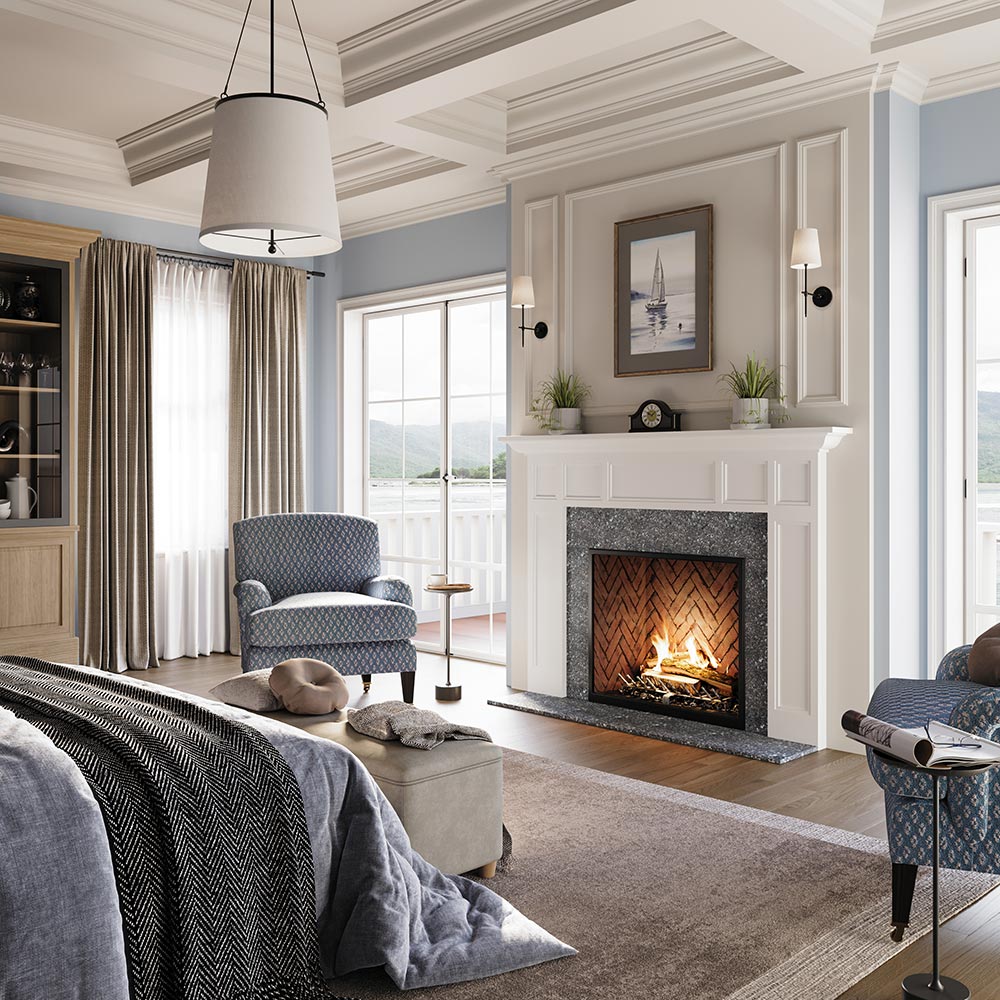 Havenbrook 54x39 Wood Mantel - White Paint