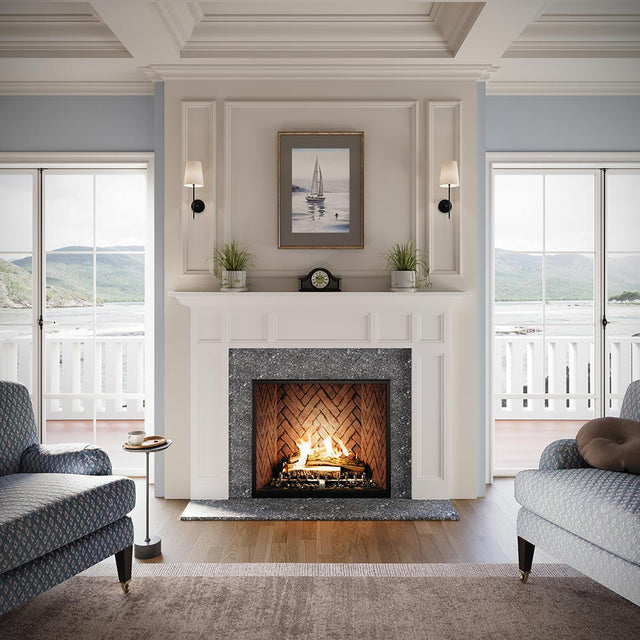 Havenbrook 54x39 Wood Mantel - White Paint