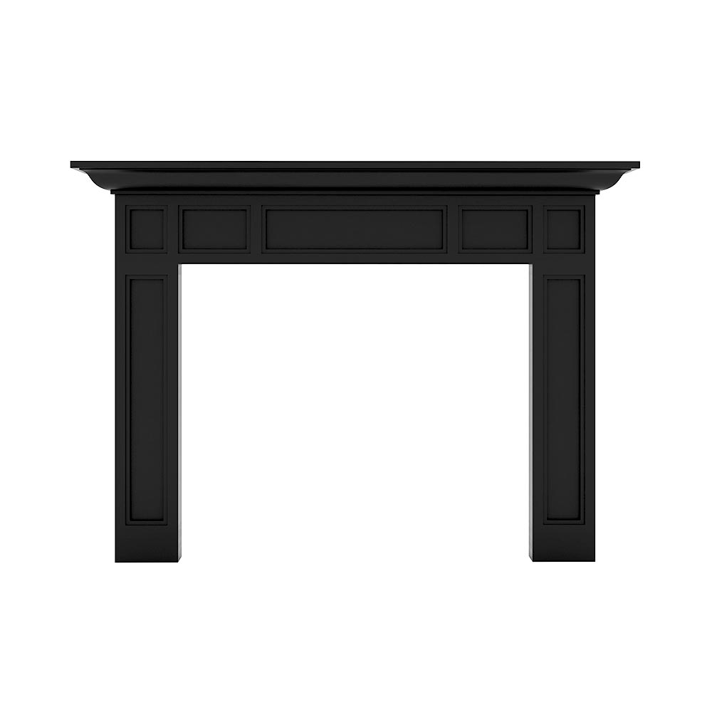 Havenbrook 54x39 Wood Mantel - Black Paint