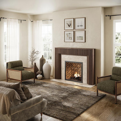 Hazel 56x42 Wood Mantel - Umber Stain