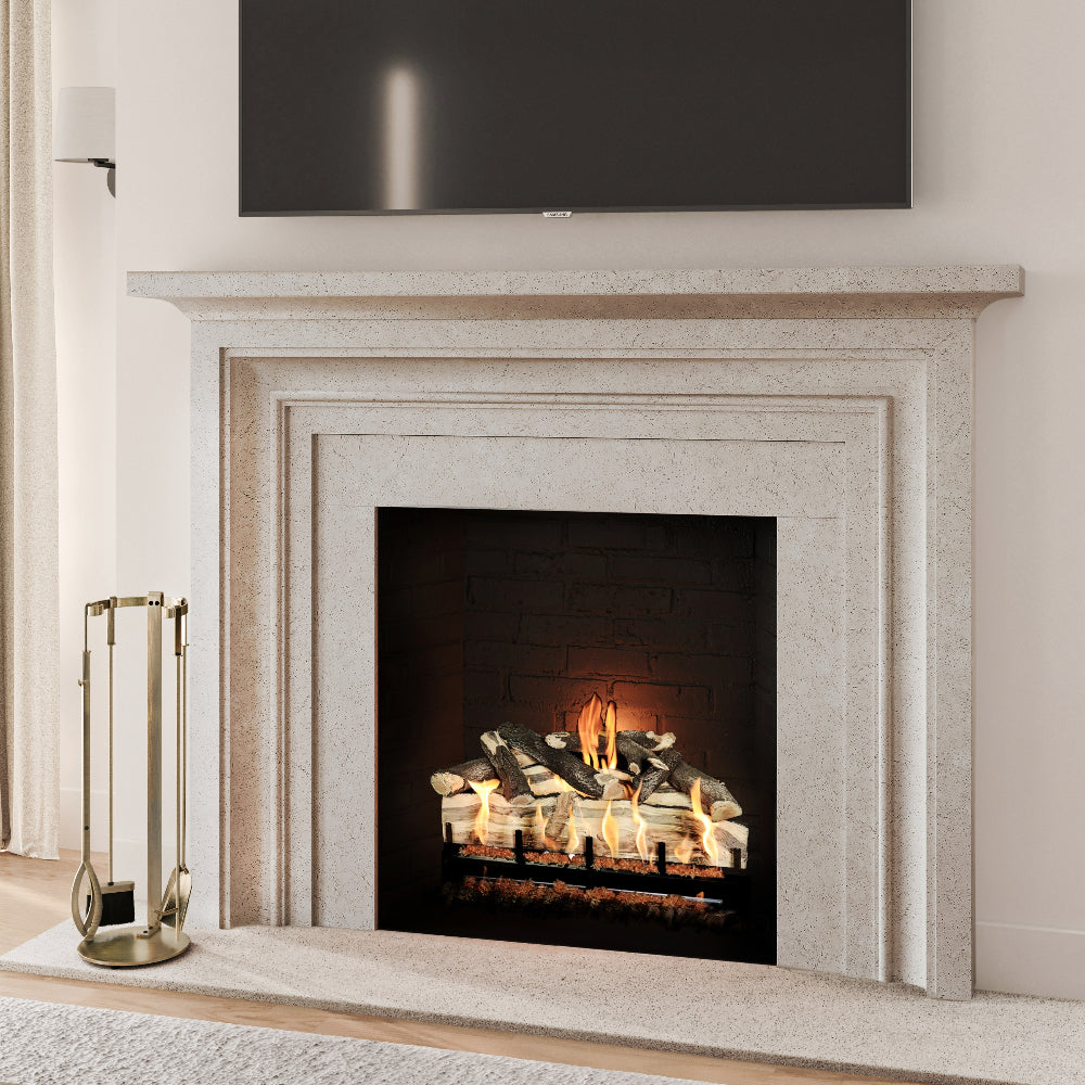 Knoll Fireplace Tool Set in Aged Brass T57010AB