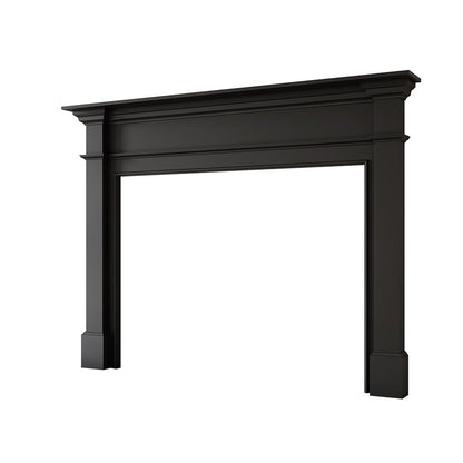 Lakeport Wood Mantel - Black Paint, Cotton Facing